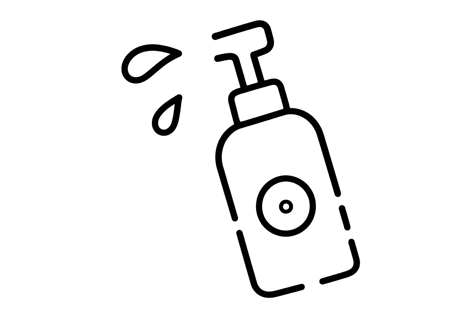 Salon bottle illustration